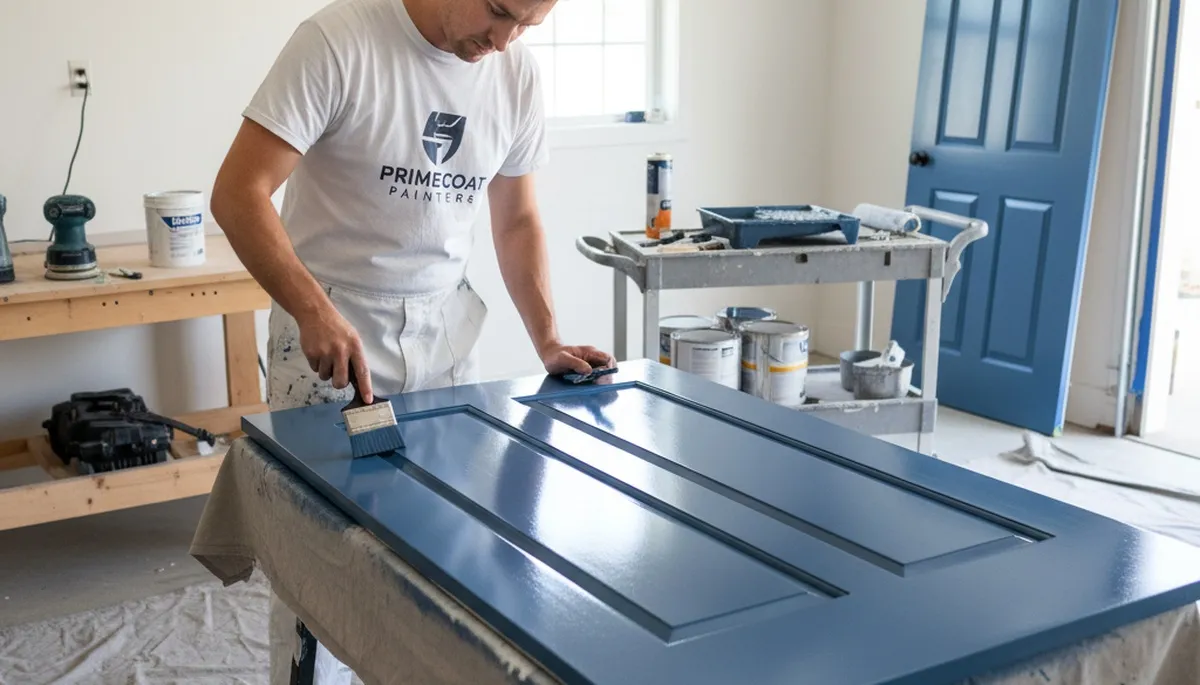 Professional door painting and refinishing service in Spokane, WA by expert local house painters