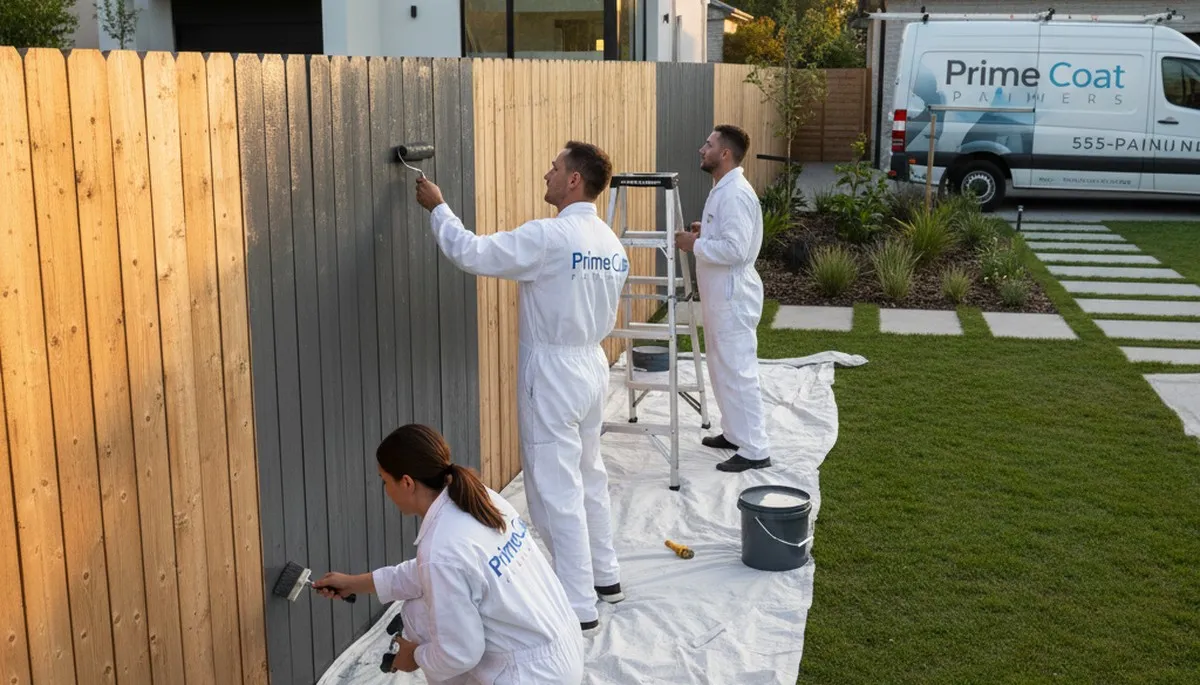 Professional fence painting in Spokane WA by expert house painters for durable outdoor finish
