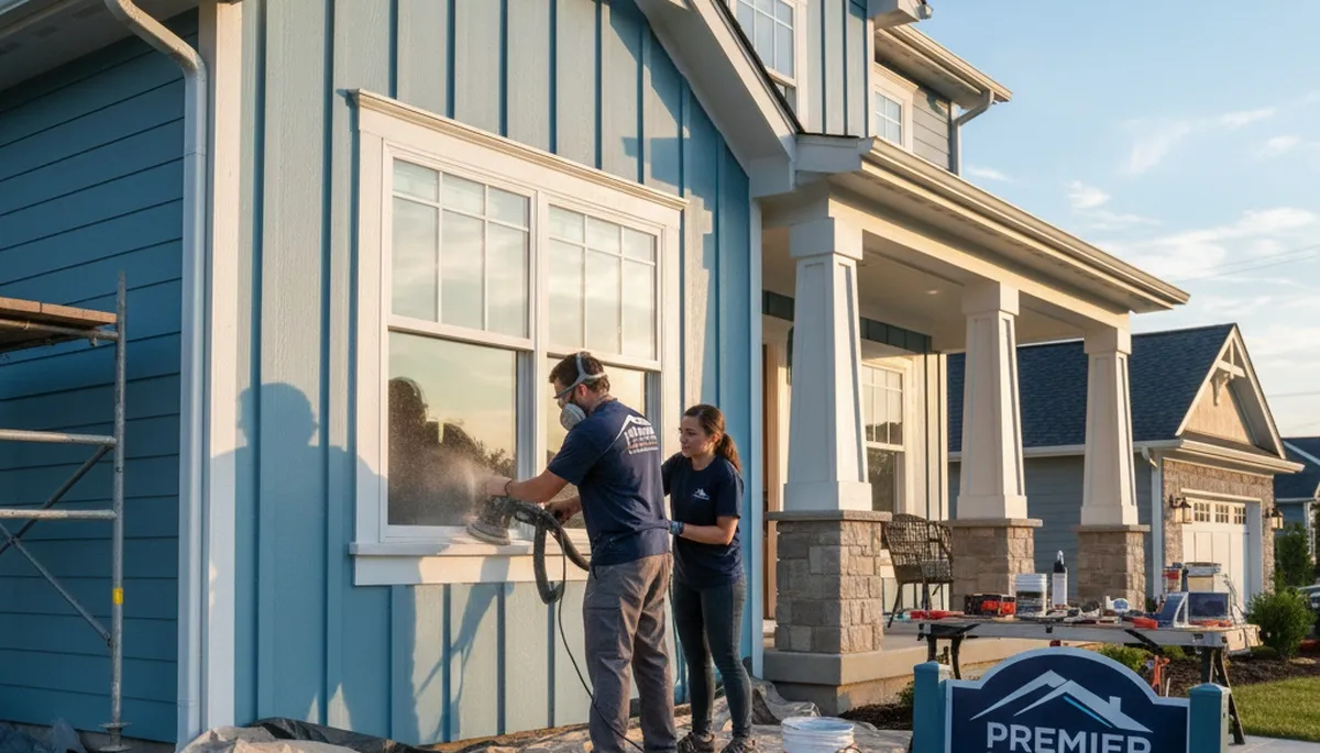 Professional wood rot repair on Spokane, WA home exterior by expert house painters and restoration team